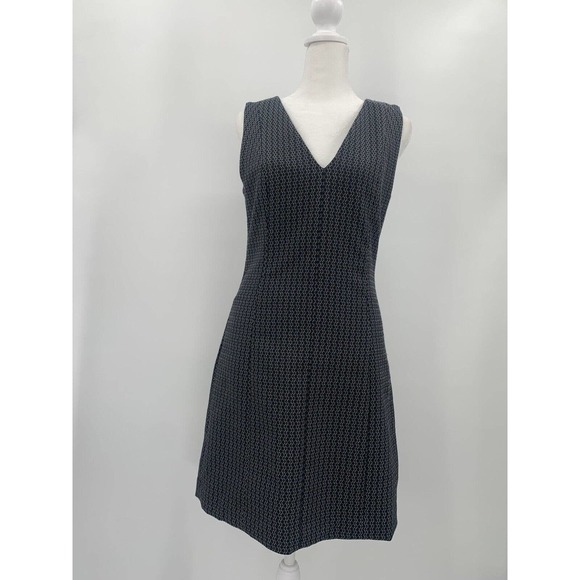 NEW THEORY EASY V SHADOW JACQUARD CAREER SHIFT DRESS SIZE 4 $385 Womens - Picture 14 of 16